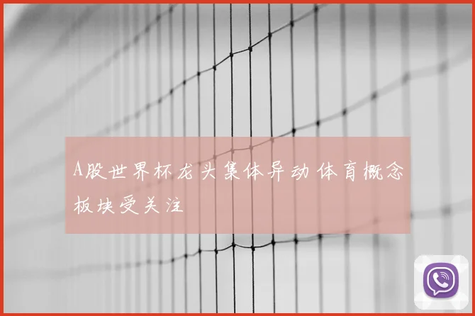 A股世界杯龙头集体异动 体育概念板块受关注